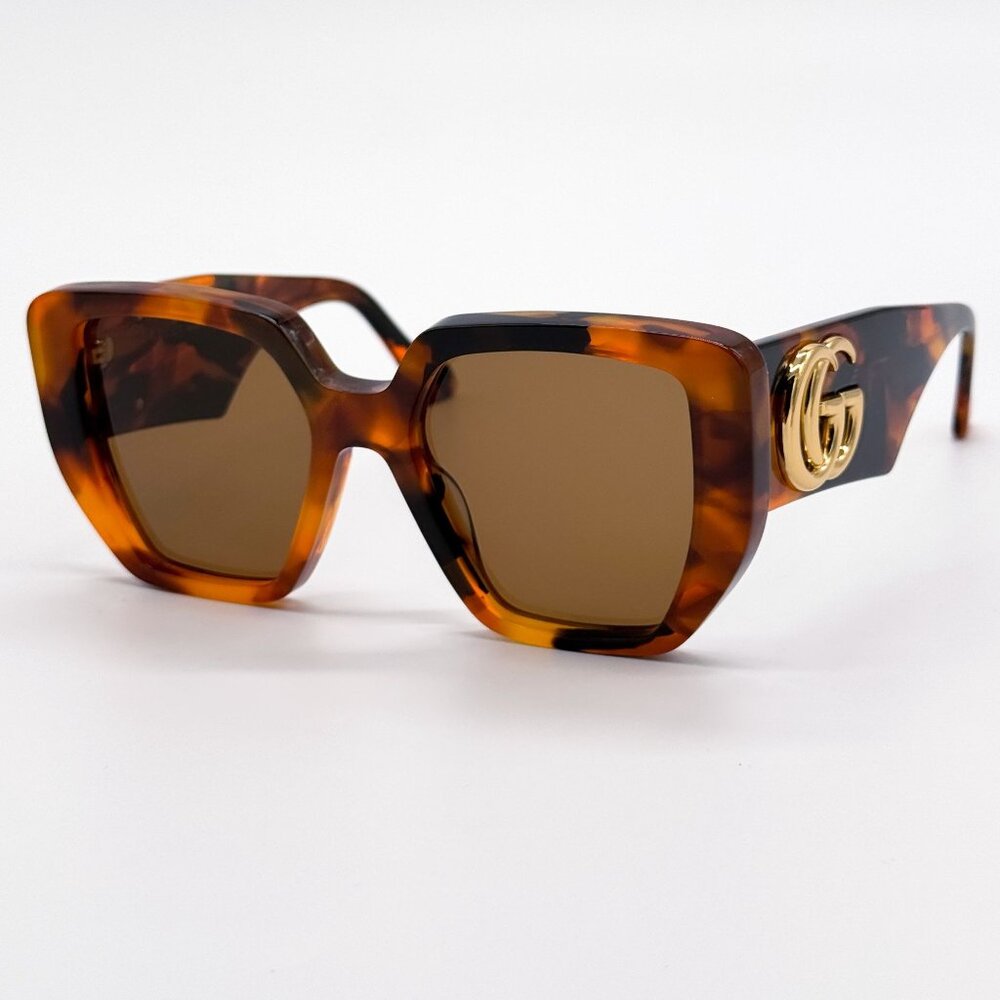 NEW GUCCI GG0956S 007 HAVANA WOMEN SUNGLASSES GUCCI - Picture 4 of 11